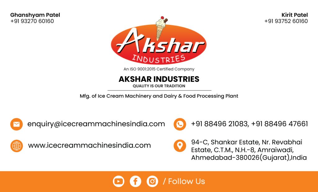 Home - Leading Ice Cream Plant Manufacturer & Dairy Processing Plant -  Akshar Industries Ice Cream Machines India